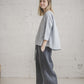 MIGLA kimono top in Off-white Medium weight linen