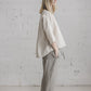 MIGLA kimono top in Off-white Medium weight linen