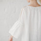 RŪTA linen blouse with crochet lace in Off-white