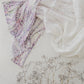 Soft and light linen scarf with Lavender print