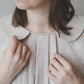 PASAKA linen blouse with lace crochet details in Natural linen color