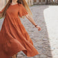 Tiered maxi ruffle dress with butterfly sleeves