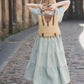 Tiered maxi ruffle dress with butterfly sleeves