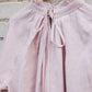 META linen blouse with puffy sleeves & frills in Dusty pink