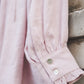 META linen blouse with puffy sleeves & frills in Dusty pink