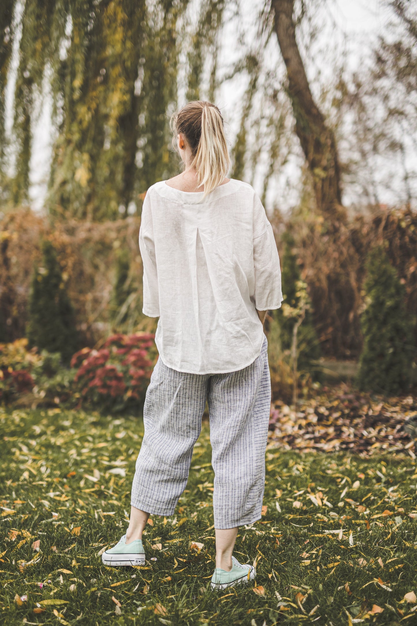 MIGLA kimono top in Off-white Light weight linen