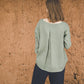 MIGLA kimono top in Olive color Light weight