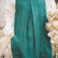 Crossback Pinafore apron with pockets in Emerald green