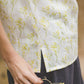 LIEPA short sleeves linen top with Mimosa print Light weight linen