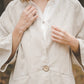 Loose short linen jacket in Natural linen color