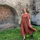 Tiered maxi ruffle dress with butterfly sleeves
