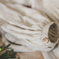 LAUME ruffled linen dress in Natural linen color