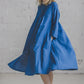 Very wide flattering and flowy multiway linen shirt dress