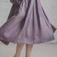 LAUME ruffled linen dress in Lavender Purple