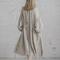 LAUME ruffled linen dress in Natural linen color