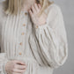 LAUME ruffled linen dress in Natural linen color