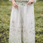Adjustable high waist linen pants with drawstring