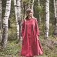 SUTEMA front buttons 3/4 sleeves linen shirtdress in Azure blue