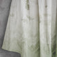 RAMUNĖ short sleeves midi linen dress with Green Forest print