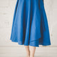 ŽIEDAS Full circle linen wrap skirt in Azure blue color