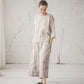 TYLA wide leg linen culottes pants with Lavender print