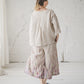 TYLA wide leg linen culottes pants with Lavender print