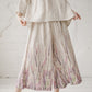 TYLA wide leg linen culottes pants with Blue Ombre Floral print