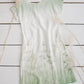 RAMUNĖ short sleeves midi linen dress with Green Forest print