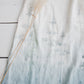 RAMUNĖ short sleeves midi linen dress with Blue Forest print