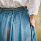 ŽIEDAS Full circle linen wrap skirt in Teal color