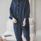 Loungewear set of oversized shirt and pants in Royal blue