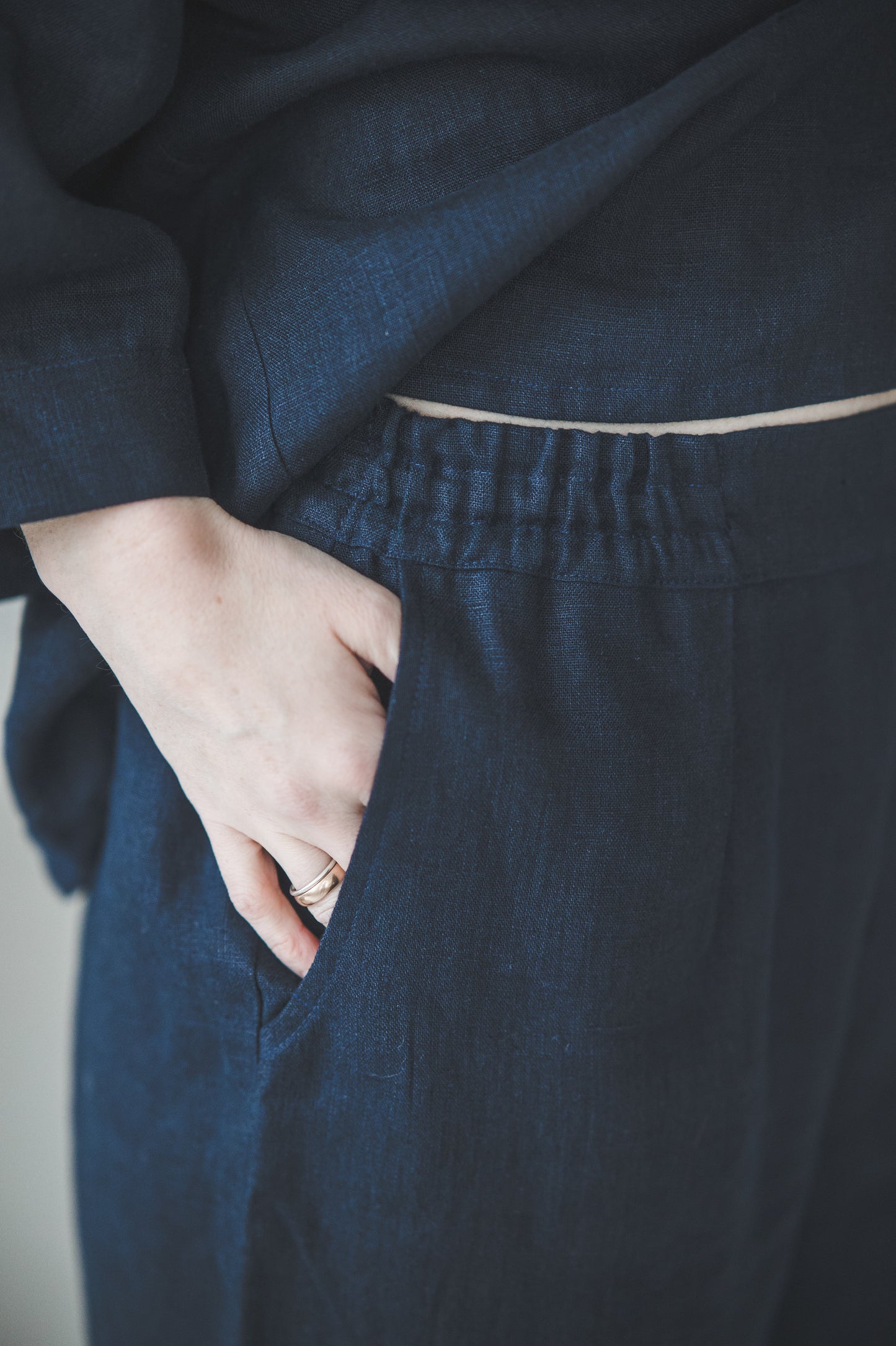 Loungewear set of oversized shirt and pants in Royal blue