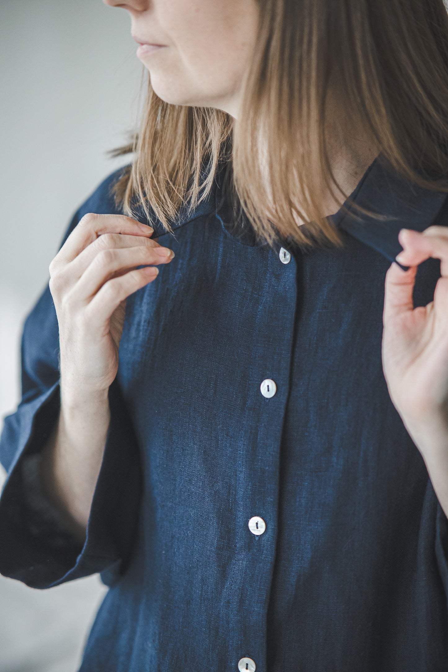 Loungewear set of oversized shirt and pants in Royal blue