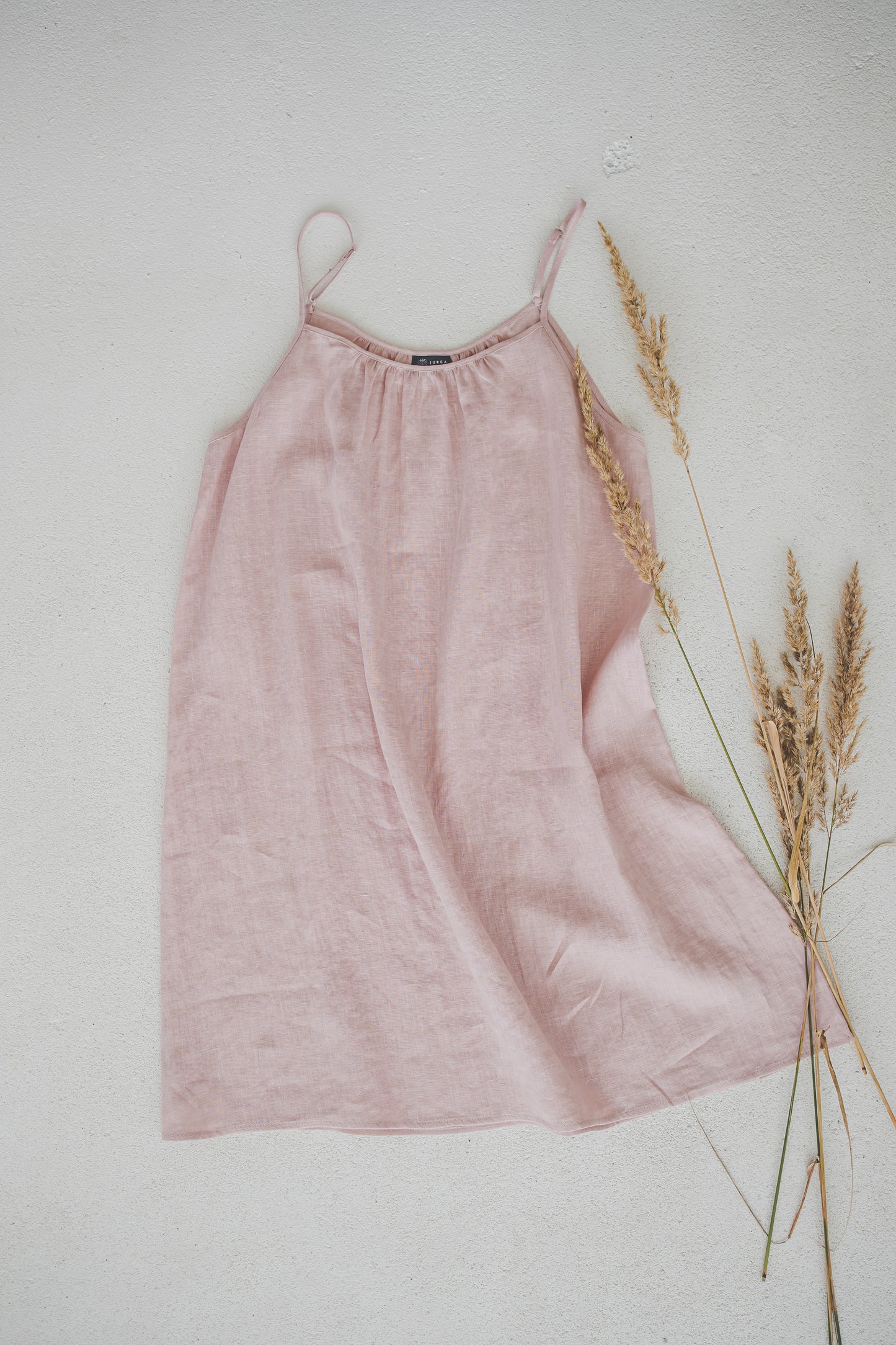 Linen Camisole nightdress in Dusty pink