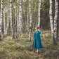 SUTEMA front buttons 3/4 sleeves linen shirtdress in Indigo blue