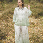 Oversized Loungewear linen shirt and wide leg pants set