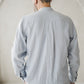 ŪKAS regular fit band collar men's linen shirt in Sky blue