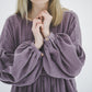 LAUME ruffled linen dress in Lavender Purple