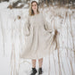 LAUME ruffled linen dress in Lavender Purple