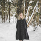SUTEMA front buttons 3/4 sleeves linen shirtdress in Red bricks color