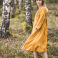 SUTEMA front buttons 3/4 sleeves linen shirtdress in Azure blue